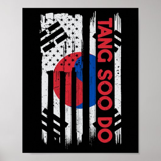 アメリカ国旗 韓国の空手 ヴィンテージ 7月4日 ノベルティ ポスター (正面)