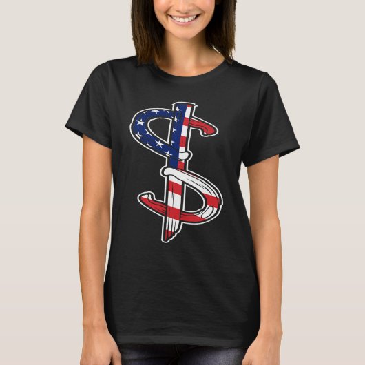 アメリカ国旗 馬蹄投げ Tシャツ (正面)