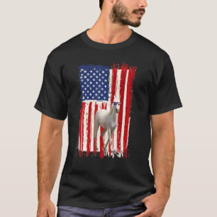 アメリカ国旗 馬 愛国 ペット 7月4日 Tシャツ