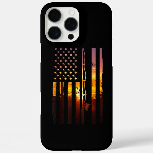アメリカ国旗 魚 釣り人 フィッシャーマン 面白い バスフィッシング Case-Mate iPhoneケース (裏面)