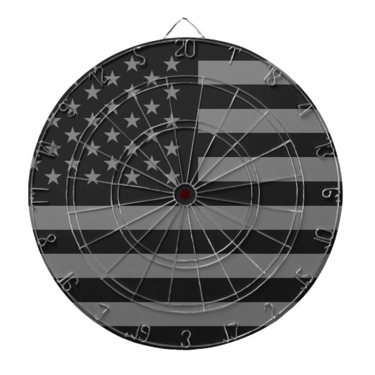 アメリカ国旗 黒 グレー ダーツボード (正面)