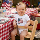 アメリカ国旗 1776年から2026年 キッズ 250周年記念 ベビーボディスーツ