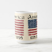 アメリカ国旗 1776年～2026年 アメリカ建国250周年記念  コーヒーマグカップ (中央)