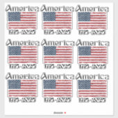 アメリカ国旗 1776年～2026年 アメリカ建国250周年記念  シール (シート)