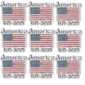 アメリカ国旗 1776年～2026年 アメリカ建国250周年記念  シール (正面)