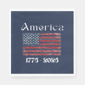 アメリカ国旗 1776年~2026年 アメリカ建国250周年記念 スタンダードランチョンナプキン (正面)