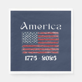 アメリカ国旗 1776年~2026年 アメリカ建国250周年記念 スタンダードランチョンナプキン