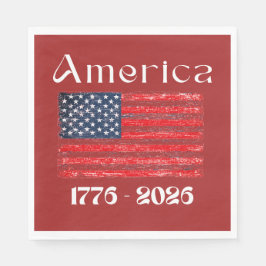 アメリカ国旗 1776年~2026年 アメリカ建国250周年記念 スタンダードランチョンナプキン