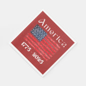 アメリカ国旗 1776年~2026年 アメリカ建国250周年記念 スタンダードランチョンナプキン (角)