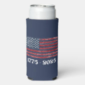 アメリカ国旗 1776年~2026年 アメリカ建国250周年記念 スリム缶クーラー (Seltzer裏面)