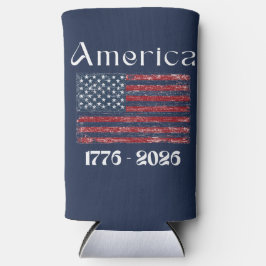 アメリカ国旗 1776年~2026年 アメリカ建国250周年記念 スリム缶クーラー