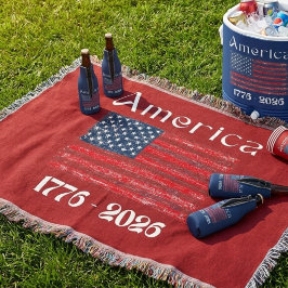 アメリカ国旗 1776年~2026年 アメリカ建国250周年記念 スローブランケット