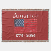 アメリカ国旗 1776年～2026年 アメリカ建国250周年記念  スローブランケット (正面)