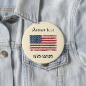 アメリカ国旗 1776年~2026年 アメリカ建国250周年記念 缶バッジ (インサイチュ)
