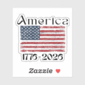 アメリカ国旗 1776年~2026年 アメリカ独立250周年記念 シール (シート)