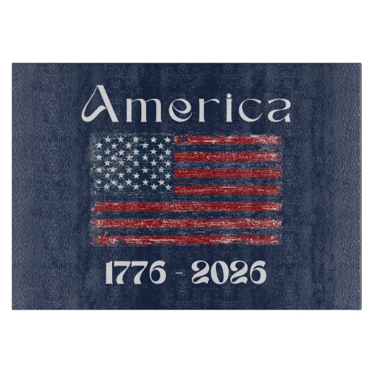 アメリカ国旗 1776年~2026年 アメリカ250周年記念 カッティングボード (正面)