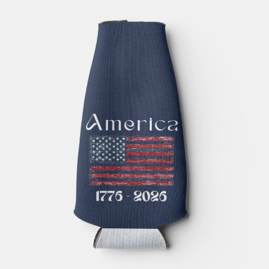 アメリカ国旗 1776年～2026年 アメリカ250周年記念  ボトルクーラー (正面)