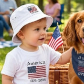 アメリカ国旗 1776年～2026年 キッズ 250周年記念  ベビーTシャツ