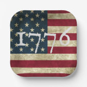 アメリカ国旗 1776 パーティー ペーパープレート (正面)