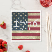 アメリカ国旗 1776 独立記念日 パーティー スタンダードランチョンナプキン (インサイチュ)