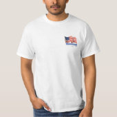 アメリカ国旗 1776 誇り高き退役軍人 Tシャツ (正面)