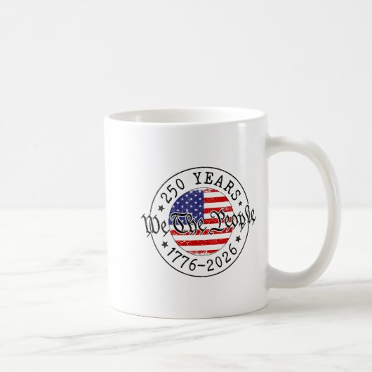 アメリカ国旗 1776 2026 アメリカ独立250周年記念 コーヒーマグカップ (右)