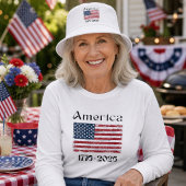 アメリカ国旗 1776-2026 アメリカ生誕250年 7月4日  Tシャツ