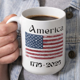 アメリカ国旗 1776-2026 アメリカ250周年 コーヒーマグカップ