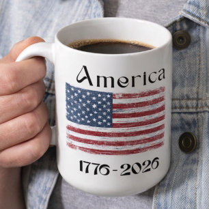 アメリカ国旗 1776-2026 アメリカ250周年 コーヒーマグカップ