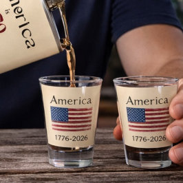アメリカ国旗 1776-2026 アメリカ250周年 ショットグラス