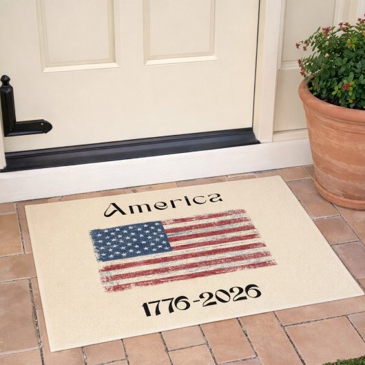 アメリカ国旗 1776-2026 アメリカ250周年 ドアマット