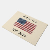 アメリカ国旗 1776-2026 アメリカ250周年 ドアマット (アングル)