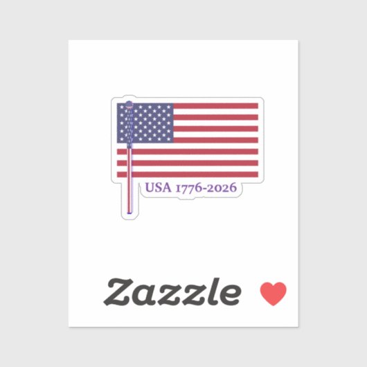 アメリカ国旗 1776-2026 周年記念 シール (シート)