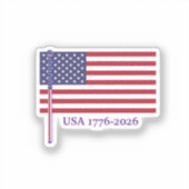 アメリカ国旗 1776-2026 周年記念 シール (正面)