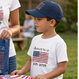 アメリカ国旗 1776-2026 子ども用 250周年記念 Tシャツ