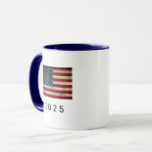 アメリカ国旗 2025 コーヒーマグ マグカップ (正面左)