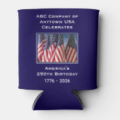 アメリカ国旗 250周年記念 アメリカ愛国主義 缶クーラー (正面)