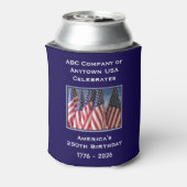アメリカ国旗 250周年記念 アメリカ愛国主義 缶クーラー (缶裏面)