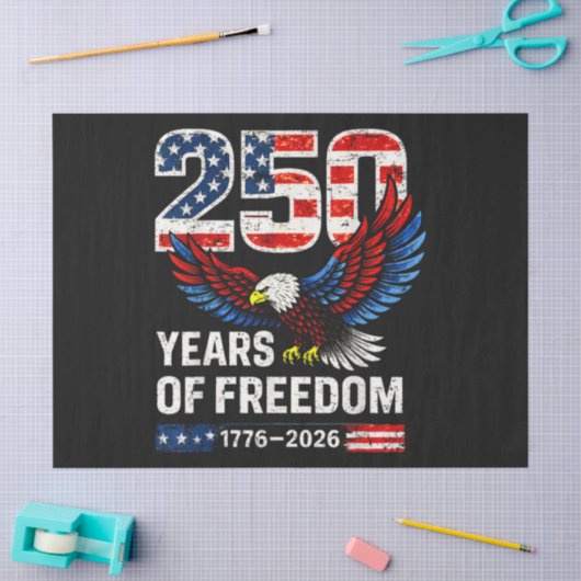 アメリカ国旗 250周年記念 アメリカ 薄葉紙 (クラフト)
