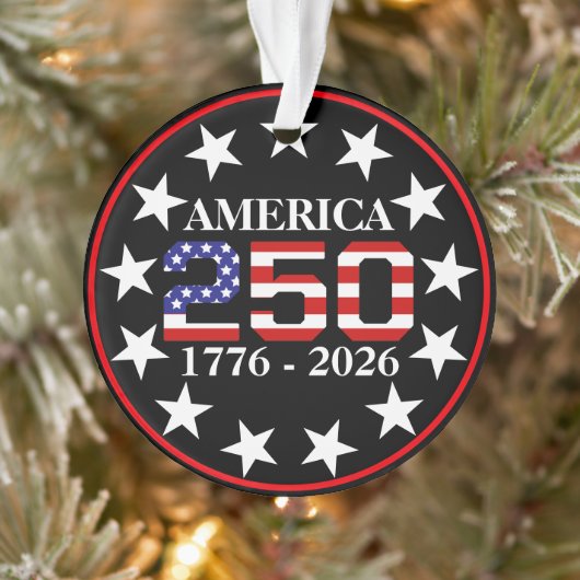 アメリカ国旗 250周年記念 1776-2026 オーナメント (ツリー)