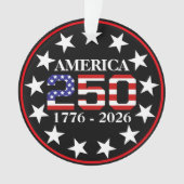 アメリカ国旗 250周年記念 1776-2026 オーナメント (正面)
