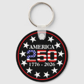 アメリカ国旗 250周年記念 1776-2026 キーホルダー (正面)