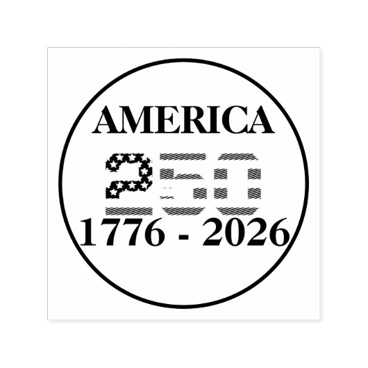 アメリカ国旗 250周年記念 1776-2026 セルフインキングスタンプ (デザイン)