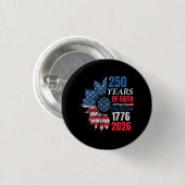 アメリカ国旗 250周年 ヴィンテージ 1776年 2 缶バッジ (正面&裏面)
