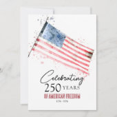 アメリカ国旗 250年の自由 7月4日パーティー 招待状 (正面)