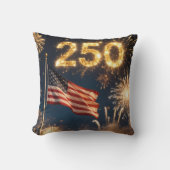 アメリカ国旗 250歳の誕生日パーティー クッション (正面)