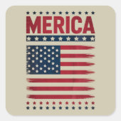 アメリカ国旗 4th of July メリカ スクエアシール (正面)
