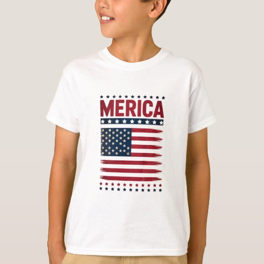 アメリカ国旗 4th of July メリカ Tシャツ (正面)