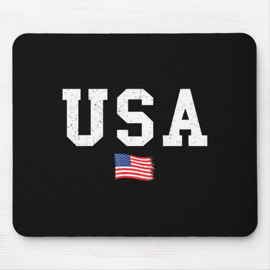 アメリカ国旗 4th of July メンズ 愛国主義者 マウスパッド (正面)