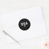 アメリカ国旗 4th of July メンズ 愛国主義 スターズ アンド ストライプス ラウンドシール (封筒)